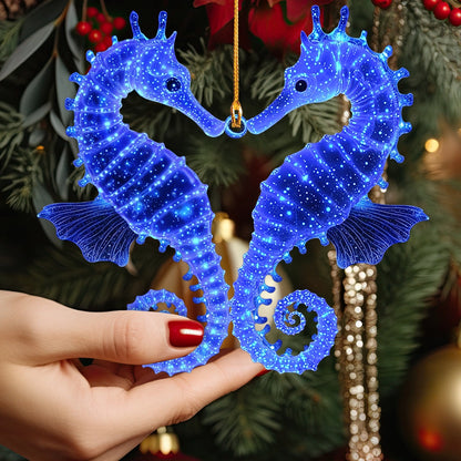 Shineful Acrylic Ornament Sparkling SeaHorse Pair