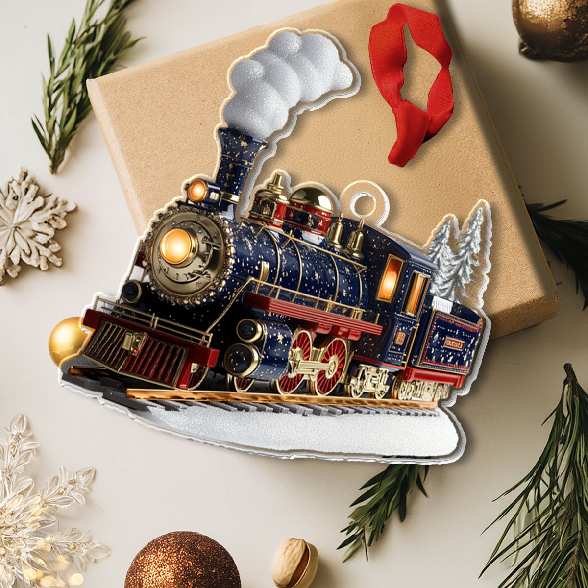 Shineful 2D Acrylic Ornament - Enchanted Holiday Train