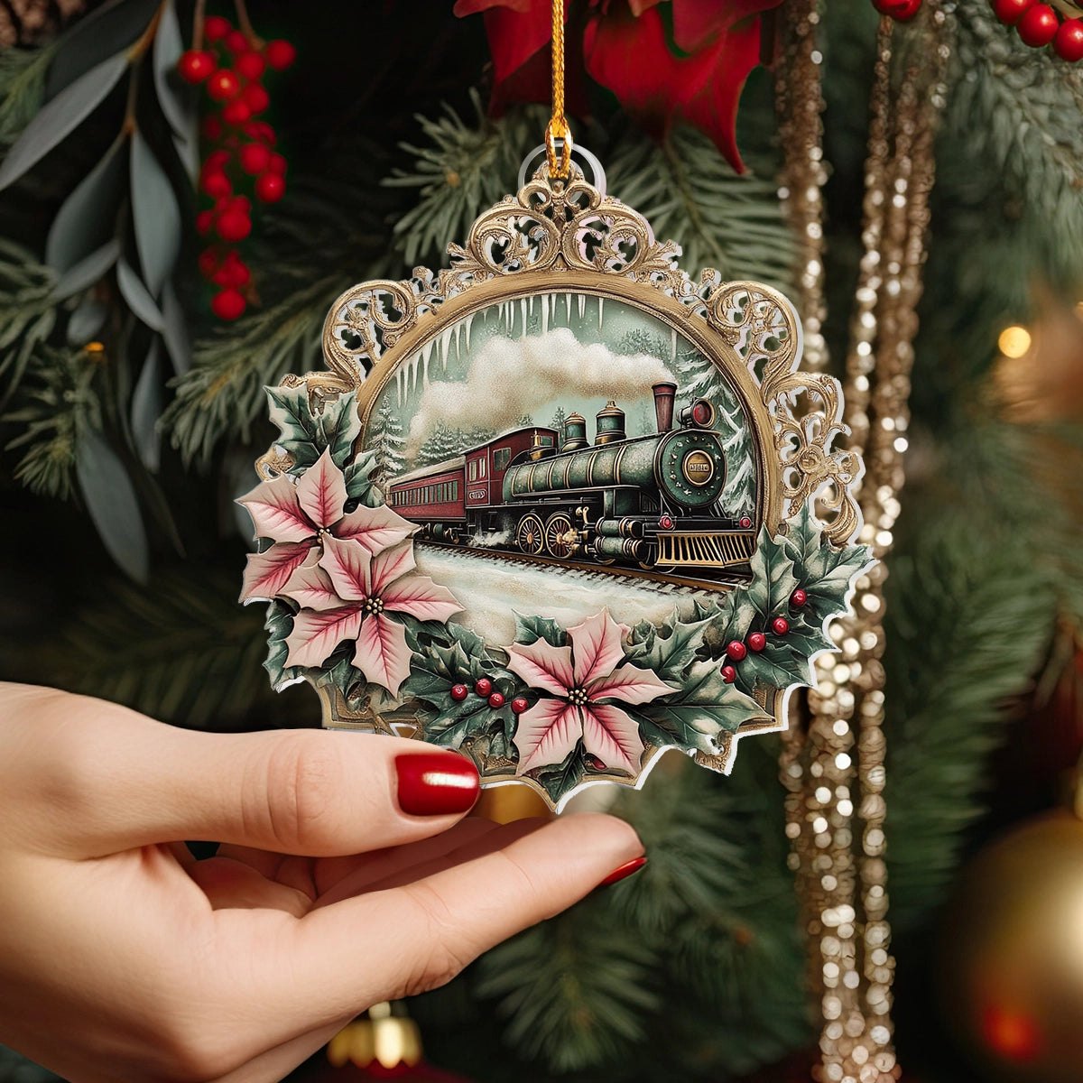 Shineful 2D Acrylic Ornament - Classic Christmas Train