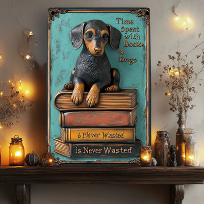 Shineful 2D Metal Sign Book Pup