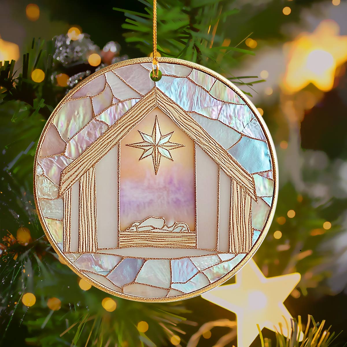 Shineful 2D Acrylic Ornament Nativity Mosaic