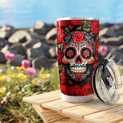 Shineful 20oz Tumbler - Roses & Sugar Skull Elegance