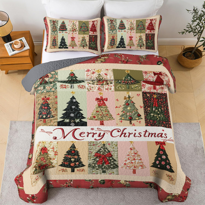 Shineful All Season Quilt 3-teiliges Set – Kiefern der Weihnachtszeit