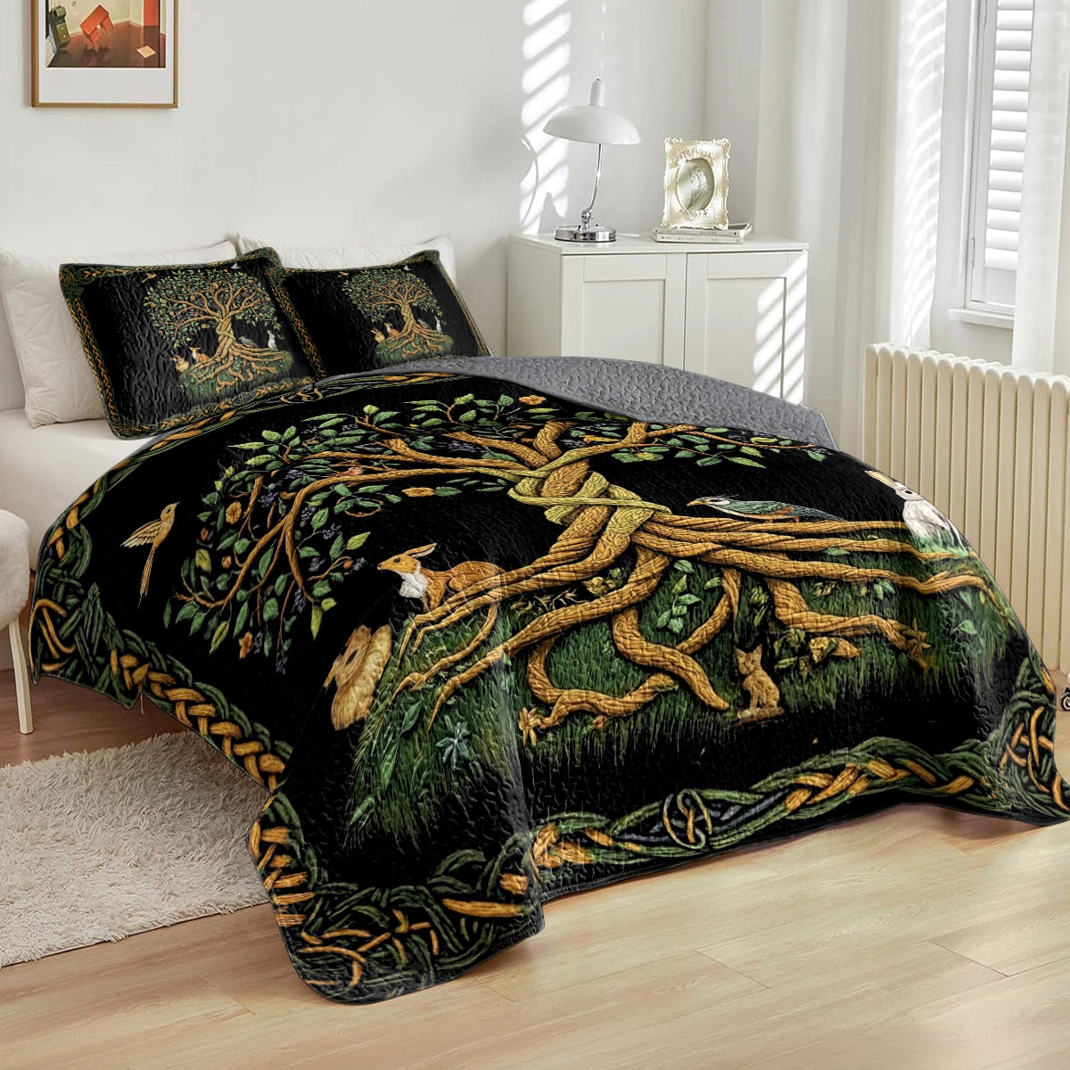 Shineful All Season Quilt 3-Piece Set - Irish Celtic Tranquility