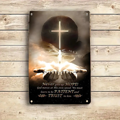 Shineful 2D Metal Sign Hands of Faith