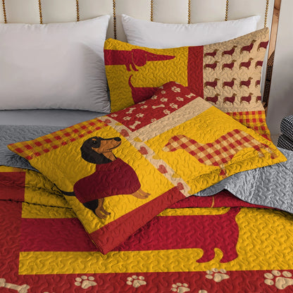 Shineful All Season Quilt 3-teiliges Set Dackel Cozy Dreams 