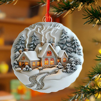 Shineful 2D Acrylic Ornament Winter Village