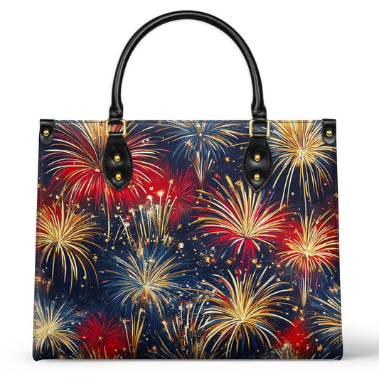 Glänzende Ledertasche Firework Glam