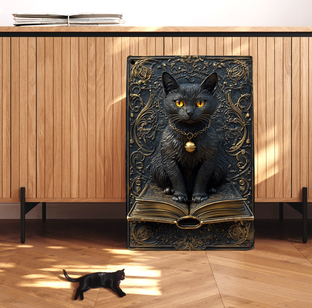 Shineful 2D Metal Sign Mystic Black Cat