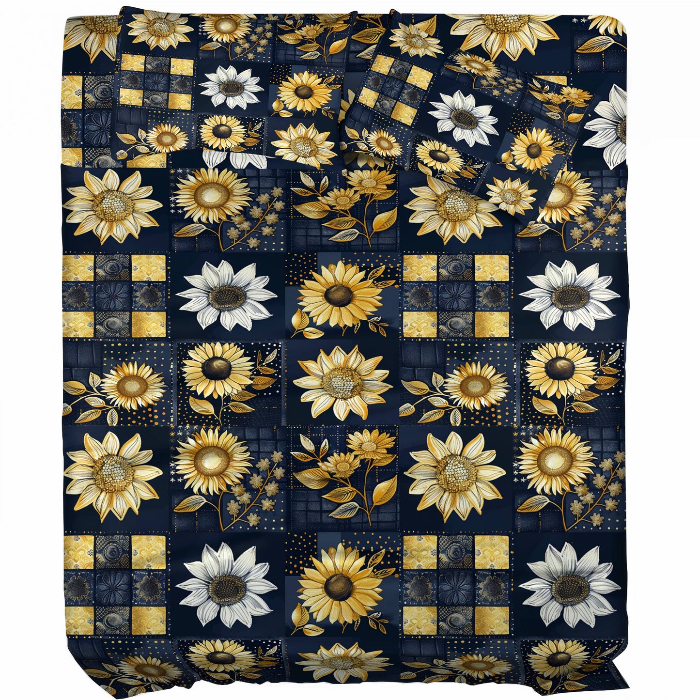 Shineful 4-Piece Bed Sheet Set Inelegance Sunflowers