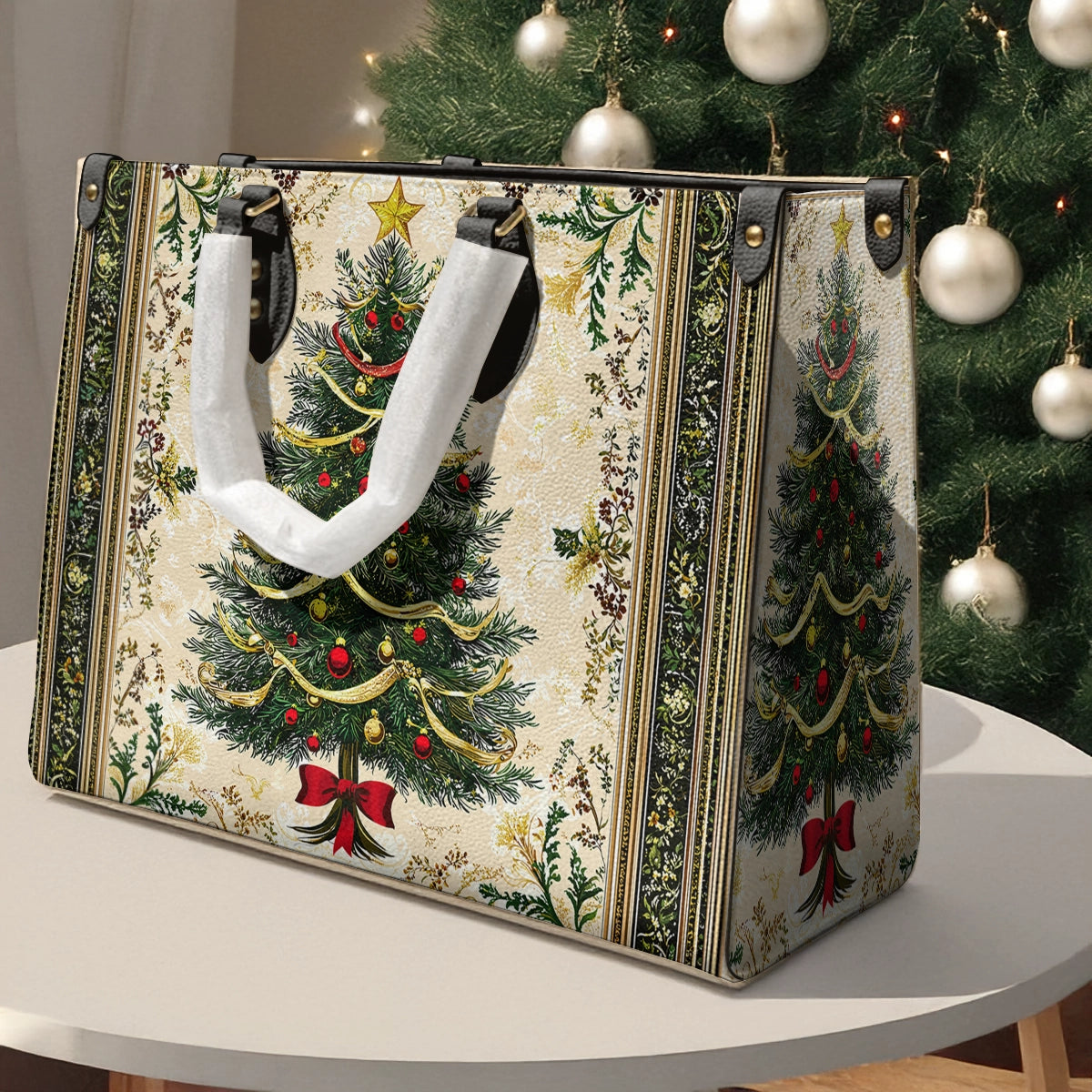 Shineful Leather Bag Classic Christmas Tree