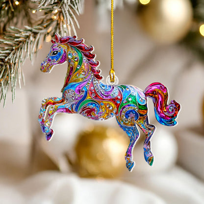 Glänzendes 2D Acrylornament Sparkle Horse