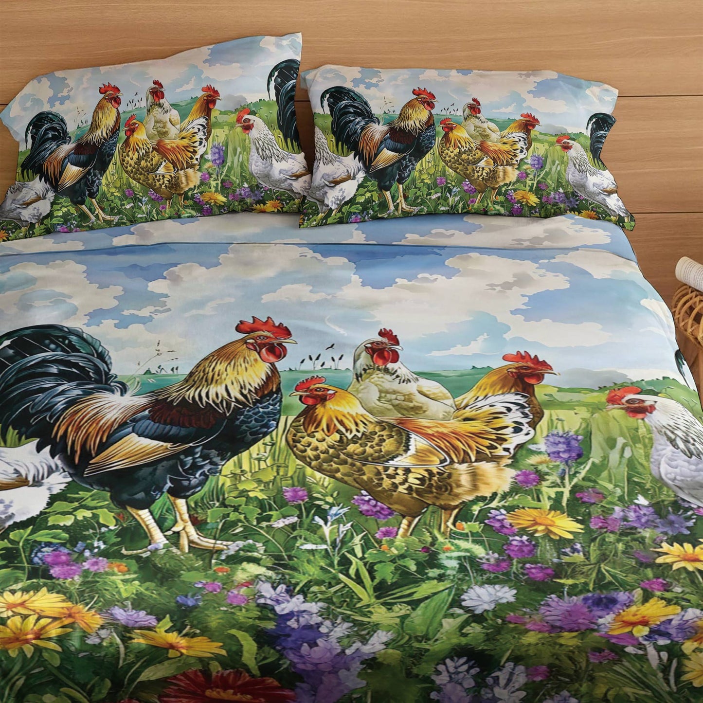 Shineful 4-Piece Bed Sheet Set Barnyard Dreams