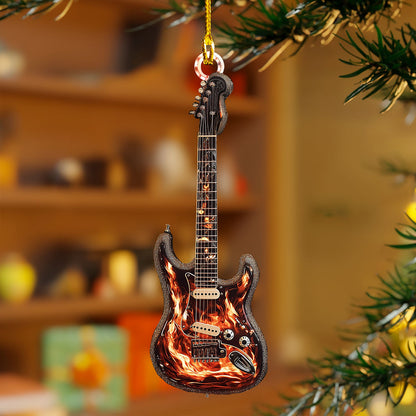 Shineful 2D Acrylic Ornament - Blazing Guitar Collection