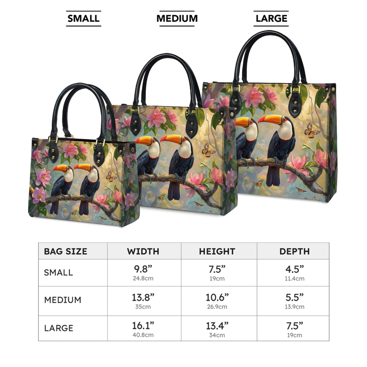 Shineful Leather Bag Tropical Toucan