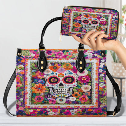 Shineful Leather Bag Day of The Dead Bloom