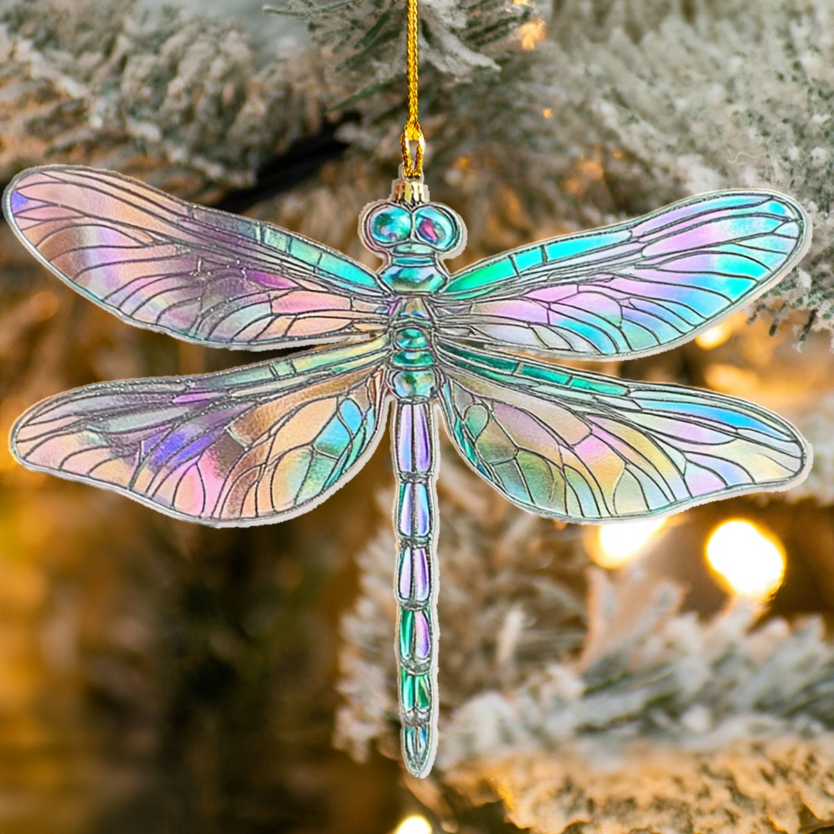 Shineful Acrylic Ornament Iridescent Dragonfly