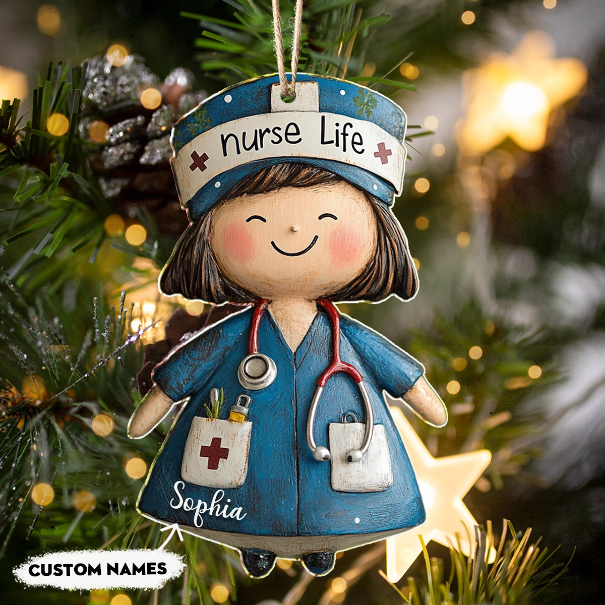 Shineful 2D Acrylic Ornament Personalized Nurse Life