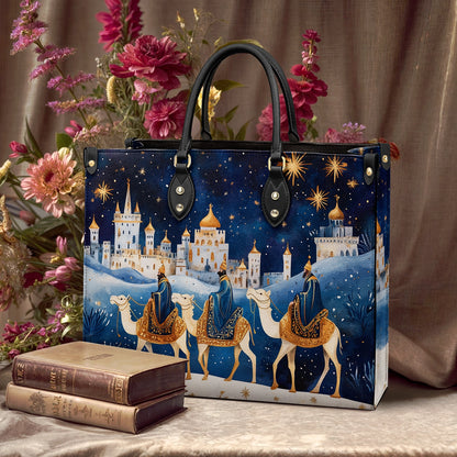 Shineful Leather Bag Starry Nativity Journey