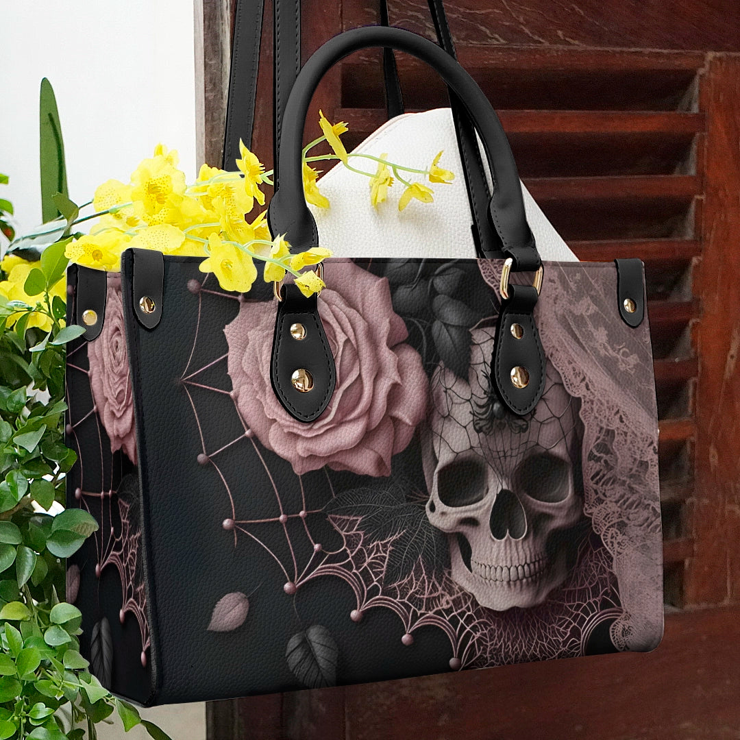 Shineful Leather Bag Dark Bloom Gothic