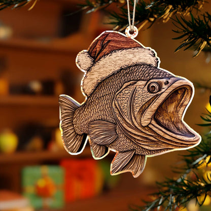 Shineful 2D Acrylic Ornament Stunning Bass Christmas