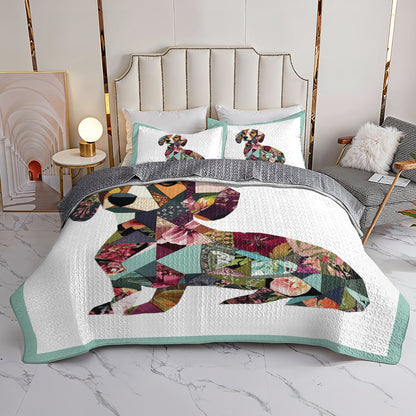 Shineful All Season Quilt 3-Piece Set Patchwork Dachshund