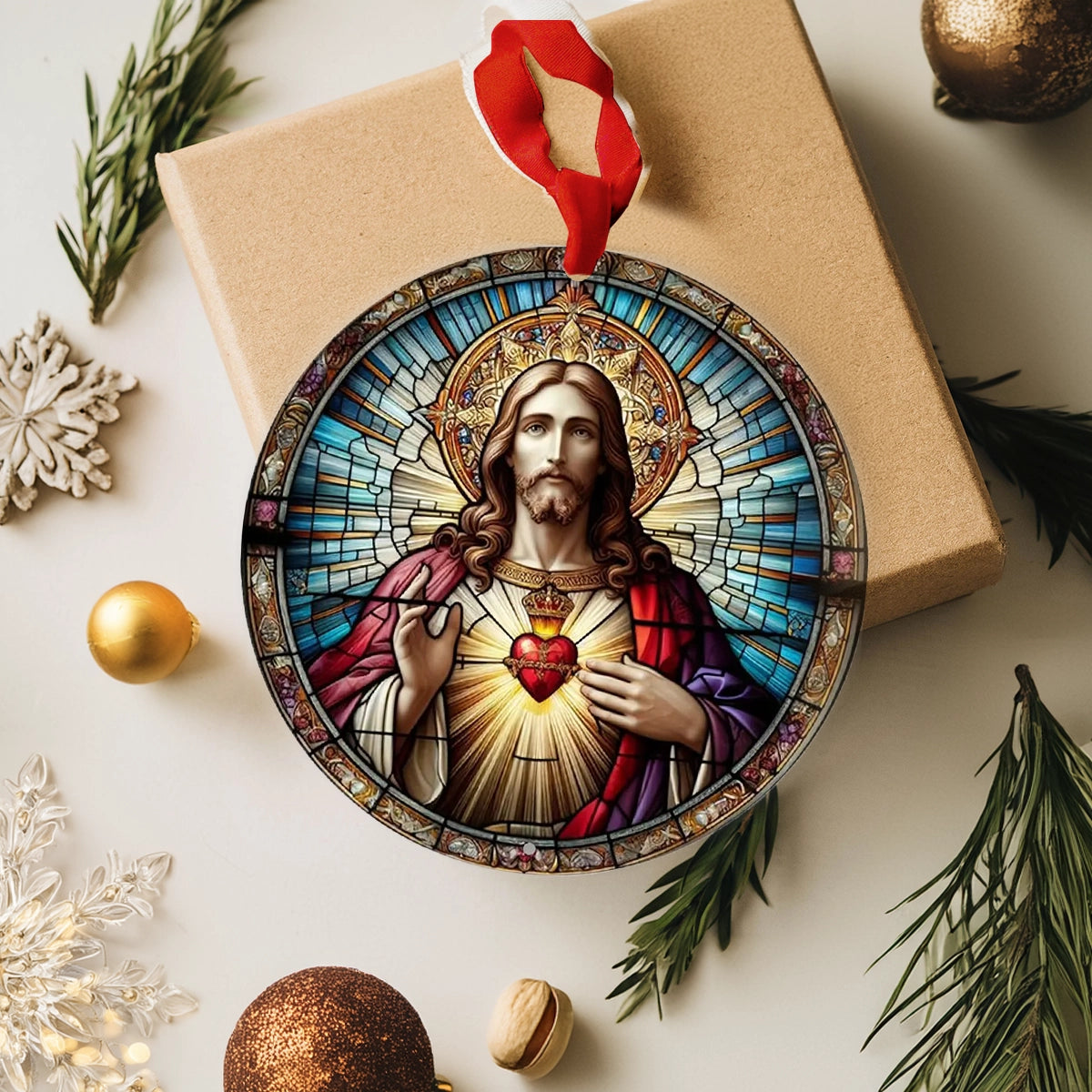 Shineful 2D Acrylic Ornament Sacred Heart Jesus