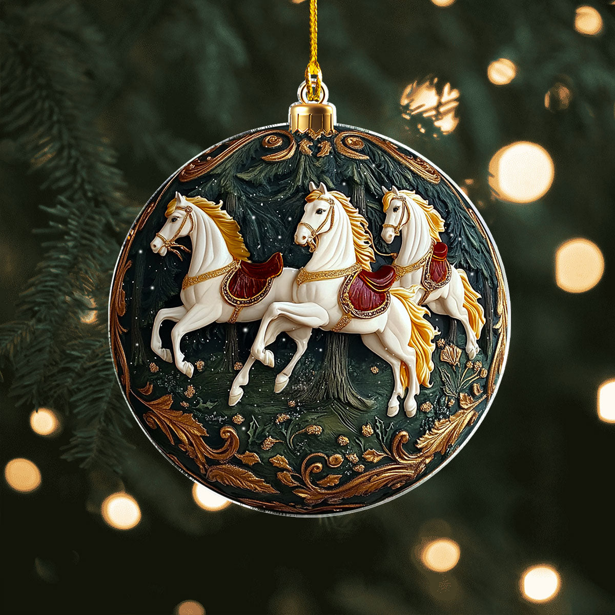 Shineful 2D Acrylic Ornament - Majestic Winter Steeds