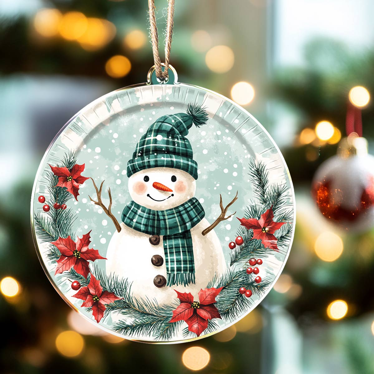 Shineful 2D Acrylic Ornament Winter Cheer Snowman