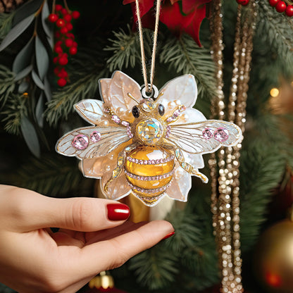 Shineful 2D Acrylic Ornament Bee Flower