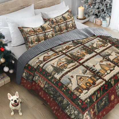 Shineful All Season Quilt 3-Piece Set - Winter Village