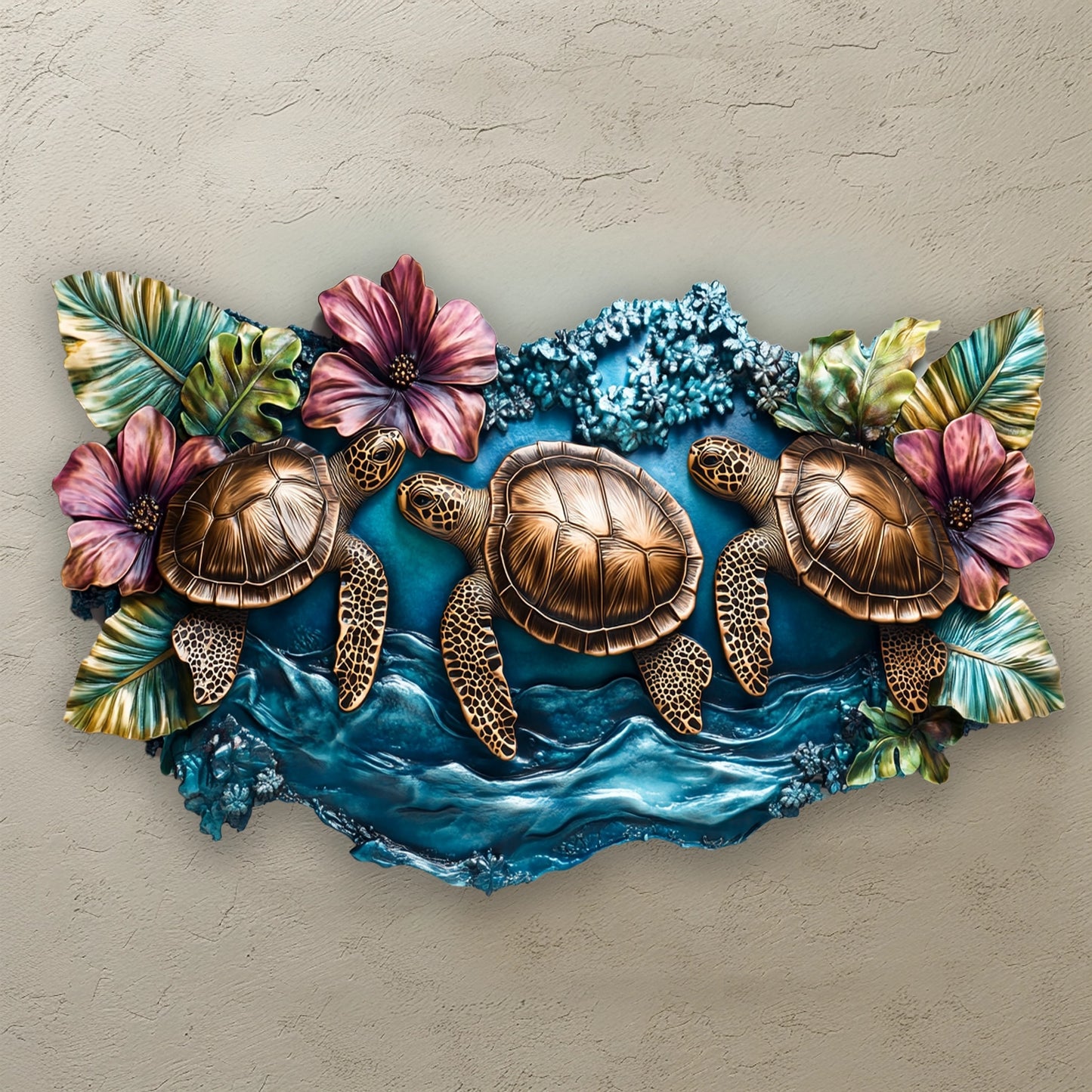 Shineful 2D Metal Sign Sea Turtle Paradise