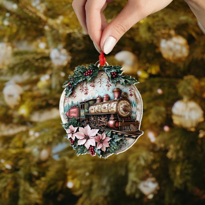 Shineful 2D Acrylic Ornament - Vintage Christmas Train