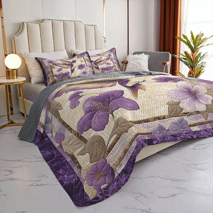 Shineful All Season Quilt 3-Piece Set Hummingbird Dreams