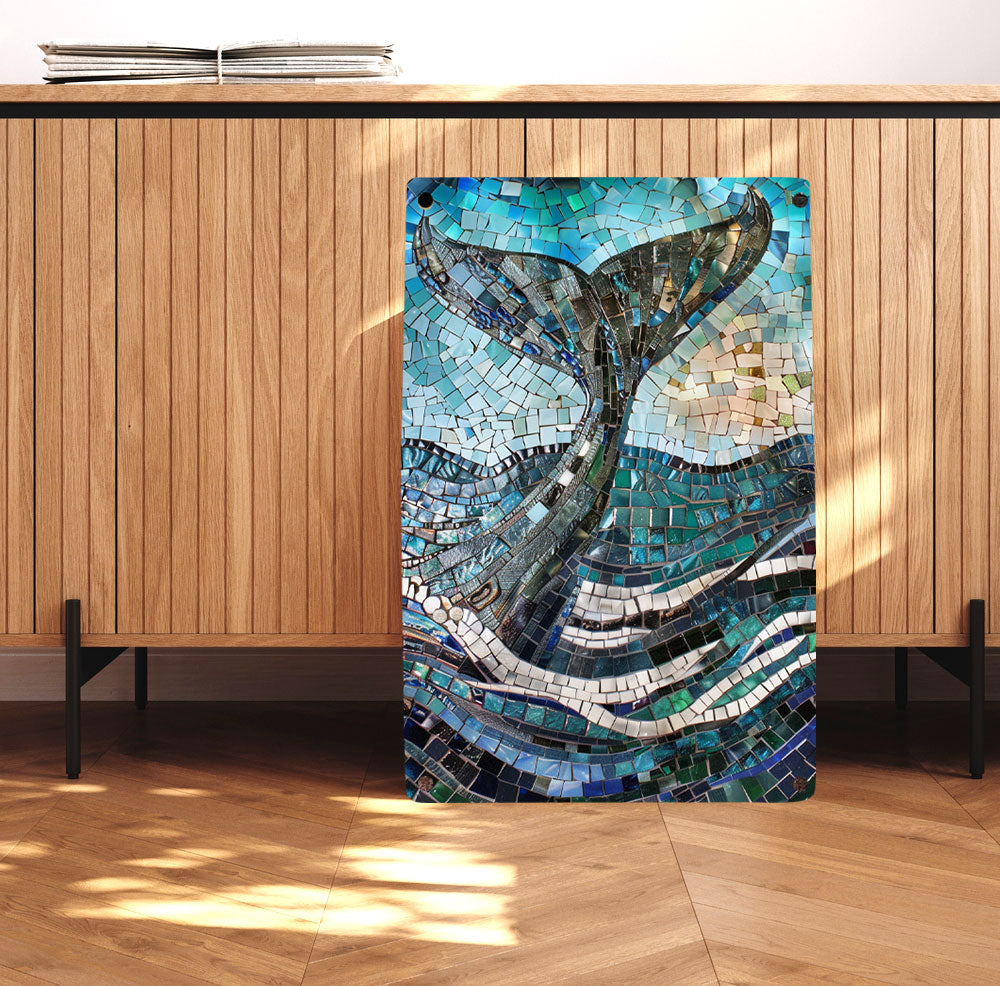 Shineful 2D Metal Sign Ocean Mosaic