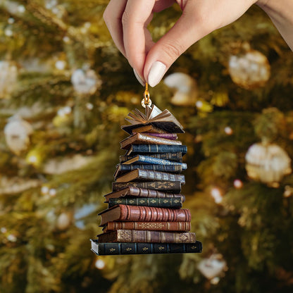 Shineful 2D Acrylic Ornament - Tower of Books