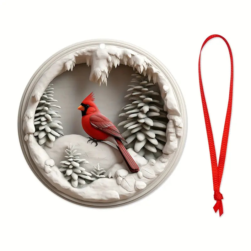 Shineful 2D Acrylic Ornament - Pack Discount Memorial Cardinal Christmas