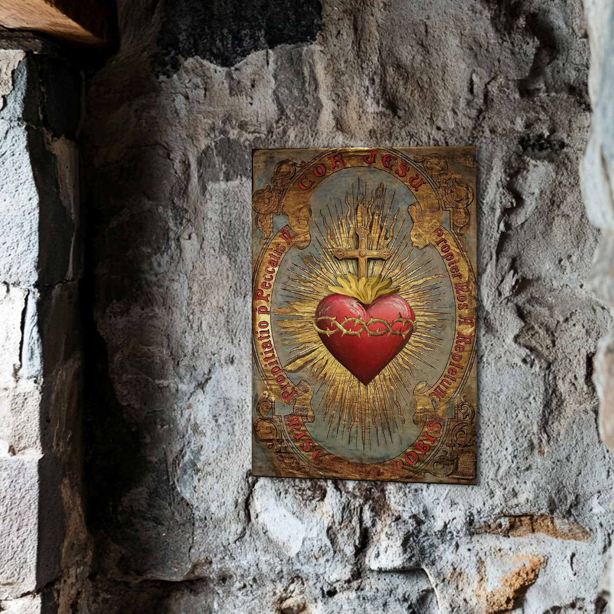 Shineful 2D Metal Sign Sacred Heart