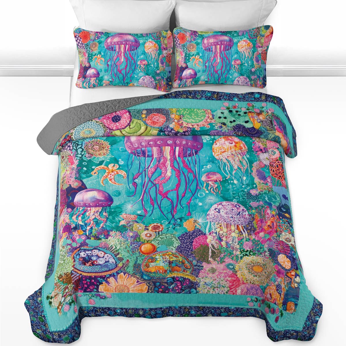 Shineful All Season Quilt 3-Piece Set Underwater Dream