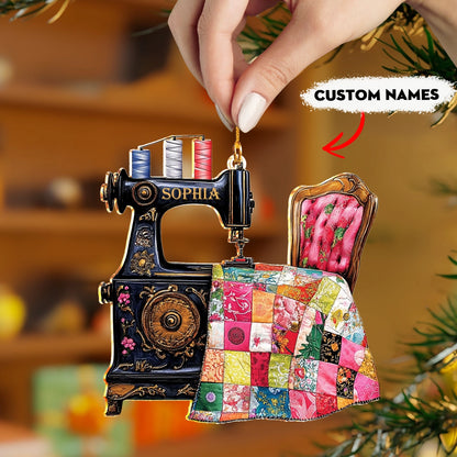 Shineful 2D Acrylic Ornament Personalized Sewing Machine Quilted Memories