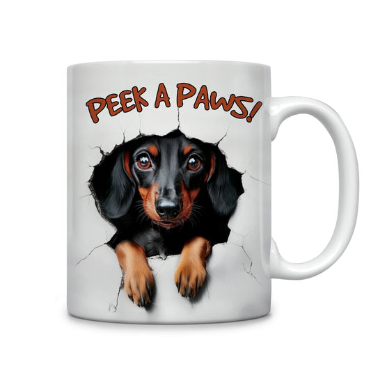 Shineful Ceramic Mug Peek-a-Boo Dachshund