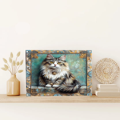 Shineful 2D Metal Sign Majestic Paws Cat