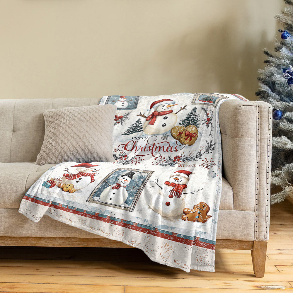 Shineful Fleece Blanket Snowy Christmas