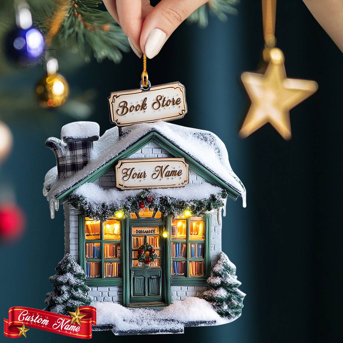 Shineful 2D Acrylic Ornament Winter’s Tale Bookshop