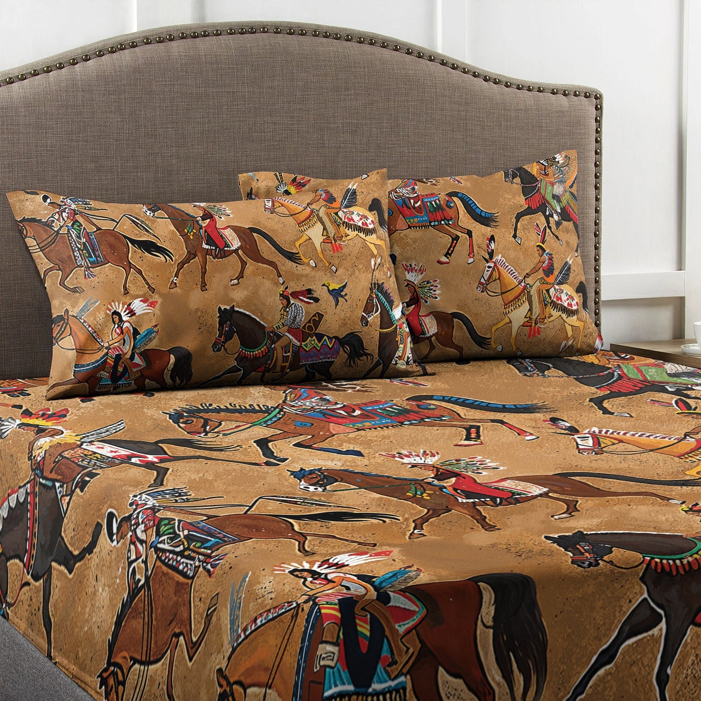 Shineful Fitted Sheet - Strength Native Horses