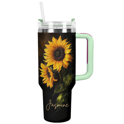 Shineful Tumbler Personalized Elegant Sunflower