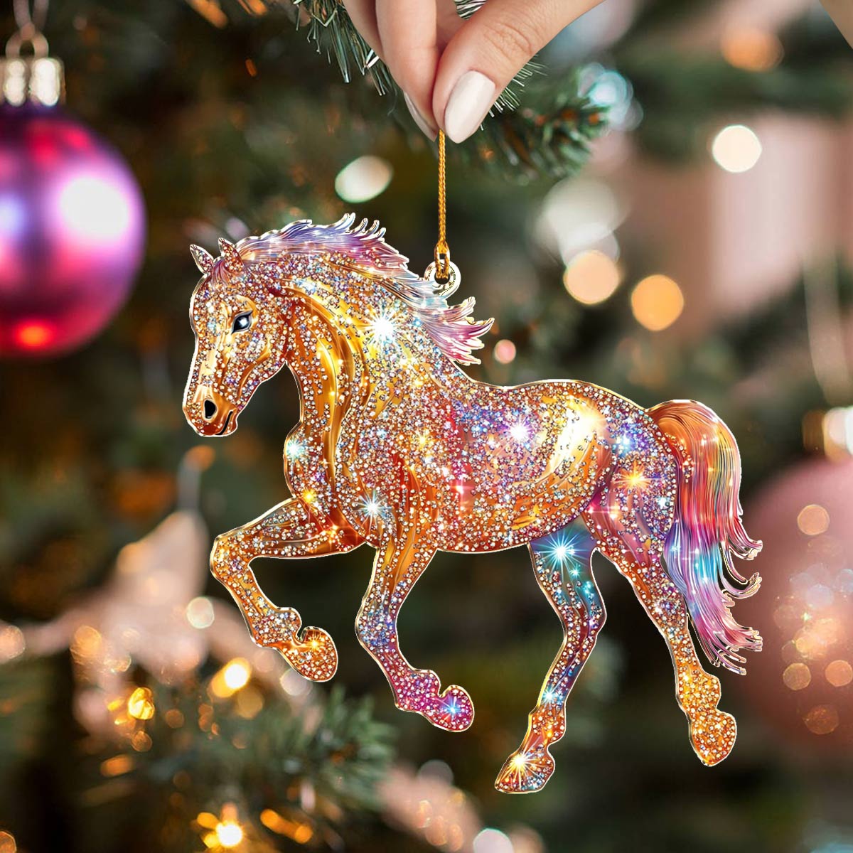 Shineful 2D Acrylic Ornament  Illuminated Unicorn