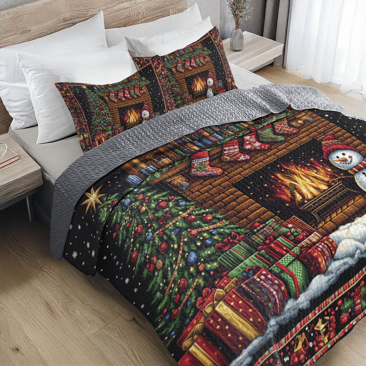 Shineful All Season Quilt 3-Piece Set - 2000s Festive Throwback