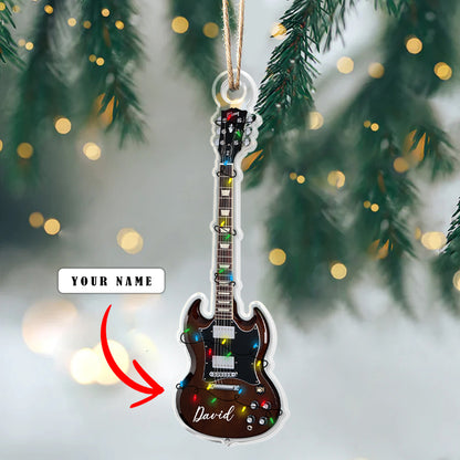 Shineful Personalized 2D Acrylic Ornament - Gibson SG Guitar