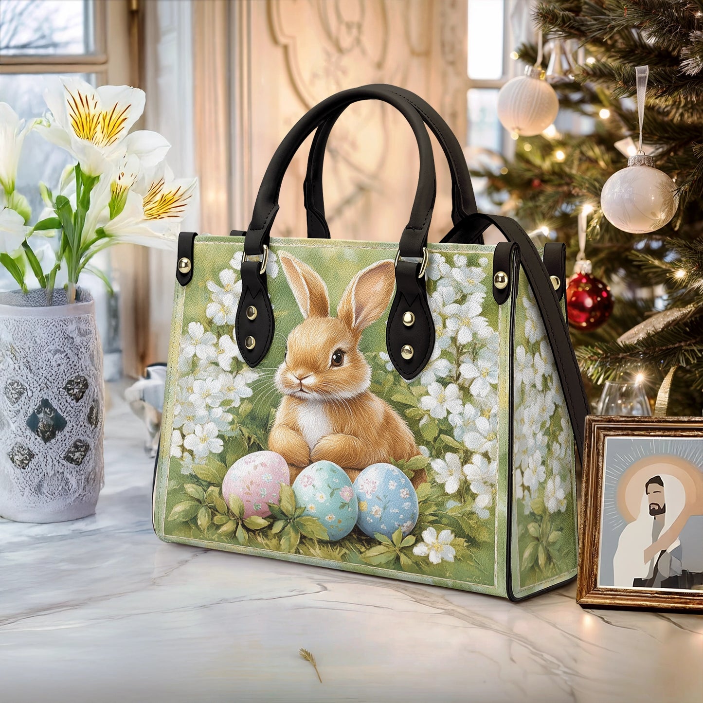 Shineful Leather Bag Springtime Bunny